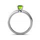 5 - Cael Classic 6.50 mm Round Peridot Solitaire Engagement Ring 