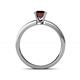 5 - Cael Classic 6.50 mm Round Red Garnet Solitaire Engagement Ring 