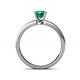 5 - Cael Classic 6.00 mm Round Emerald Solitaire Engagement Ring 