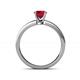 5 - Cael Classic 6.00 mm Round Ruby Solitaire Engagement Ring 