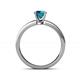 5 - Cael Classic 6.50 mm Round London Blue Topaz Solitaire Engagement Ring 