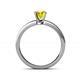 5 - Cael Classic 6.50 mm Round Yellow Diamond Solitaire Engagement Ring 