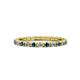 1 - Gracie 2.00 mm Round Blue and White Diamond Eternity Band 