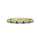 1 - Gracie 2.30 mm Round Blue and White Diamond Eternity Band 