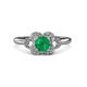 3 - Kyra Signature Emerald and Diamond Engagement Ring 