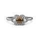 3 - Kyra Signature Smoky Quartz and Diamond Engagement Ring 