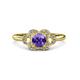 3 - Kyra Signature Iolite and Diamond Engagement Ring 