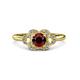 3 - Kyra Signature Red Garnet and Diamond Engagement Ring 