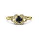 3 - Kyra Signature Black and White Diamond Engagement Ring 