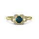 3 - Kyra Signature London Blue Topaz and Diamond Engagement Ring 