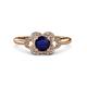 3 - Kyra Signature Blue Sapphire and Diamond Engagement Ring 