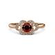 3 - Kyra Signature Red Garnet and Diamond Engagement Ring 