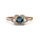 3 - Kyra Signature Blue and White Diamond Engagement Ring 