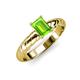 3 - Eudora Classic 7x5 mm Emerald Shape Peridot Solitaire Engagement Ring 