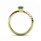 4 - Eudora Classic 7x5 mm Emerald Shape Emerald Solitaire Engagement Ring 