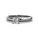 1 - Eudora Classic GIA Certified 5.5 mm Princess Cut Diamond Solitaire Engagement Ring 