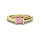 1 - Izna Princess Cut Pink Tourmaline Solitaire Engagement Ring 