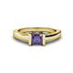 1 - Izna Princess Cut Iolite Solitaire Engagement Ring 