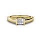1 - Izna Princess Cut Lab Created White Sapphire Solitaire Engagement Ring 