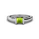1 - Izna Princess Cut Peridot Solitaire Engagement Ring 