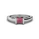 1 - Izna Princess Cut Rhodolite Garnet Solitaire Engagement Ring 