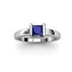 2 - Izna Princess Cut Blue Sapphire Solitaire Engagement Ring 