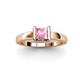 2 - Izna Princess Cut Pink Tourmaline Solitaire Engagement Ring 
