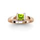 2 - Izna Princess Cut Peridot Solitaire Engagement Ring 