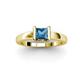 2 - Izna Princess Cut Blue Topaz Solitaire Engagement Ring 
