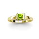 2 - Izna Princess Cut Peridot Solitaire Engagement Ring 