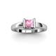 2 - Izna Princess Cut Pink Tourmaline Solitaire Engagement Ring 