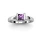 2 - Izna Princess Cut Amethyst Solitaire Engagement Ring 