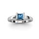 2 - Izna Princess Cut Blue Topaz Solitaire Engagement Ring 