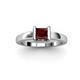 2 - Izna Princess Cut Red Garnet Solitaire Engagement Ring 