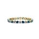 1 - Valerie 2.40 mm Blue and White Diamond Eternity Band 