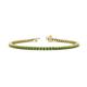 1 - Izarra 2.30 mm Green Garnet Eternity Tennis Bracelet 