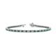 1 - Izarra 2.30 mm Emerald and Diamond Eternity Tennis Bracelet 