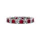 1 - Lucida 3.40 mm Round Ruby and Diamond Eternity Band 