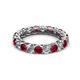 2 - Lucida 3.40 mm Round Ruby and Diamond Eternity Band 