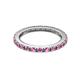 3 - Gracie 2.00 mm Round Pink Sapphire Eternity Band 
