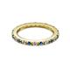 2 - Gracie 2.00 mm Round Blue and White Diamond Eternity Band 
