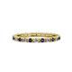 1 - Gracie 2.00 mm Round Blue Sapphire and Diamond Eternity Band 