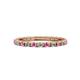 1 - Gracie 2.00 mm Round Pink Sapphire and Diamond Eternity Band 