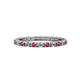 1 - Gracie 2.00 mm Round Ruby and Diamond Eternity Band 