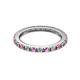 2 - Gracie 2.00 mm Round Pink Sapphire and Diamond Eternity Band 