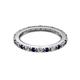 2 - Gracie 2.00 mm Round Blue Sapphire and Diamond Eternity Band 