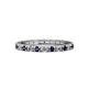 1 - Gracie 2.30 mm Round Blue Sapphire and Diamond Eternity Band 