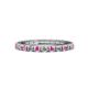 1 - Gracie 2.30 mm Round Pink Sapphire and Diamond Eternity Band 