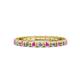 1 - Gracie 2.30 mm Round Pink Sapphire and Diamond Eternity Band 