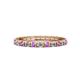1 - Gracie 2.30 mm Round Amethyst and Diamond Eternity Band 